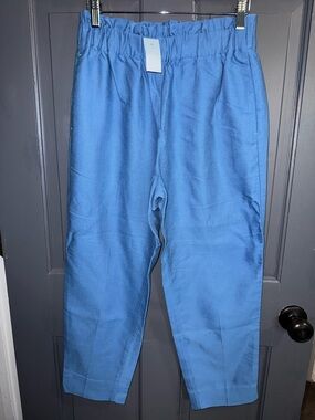 NWT Ann Taylor Pull On Pant Womens Small Petite - Blue - High Rise Ankle